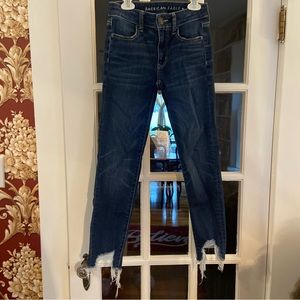 American Eagle Outfitters Next level stretch high rise waist crop jeans